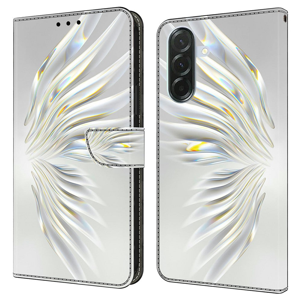 For Samsung Galaxy A57 5G Wallet Case Pattern Printing Stand Leather Flip Phone Cover - Crystal Wings