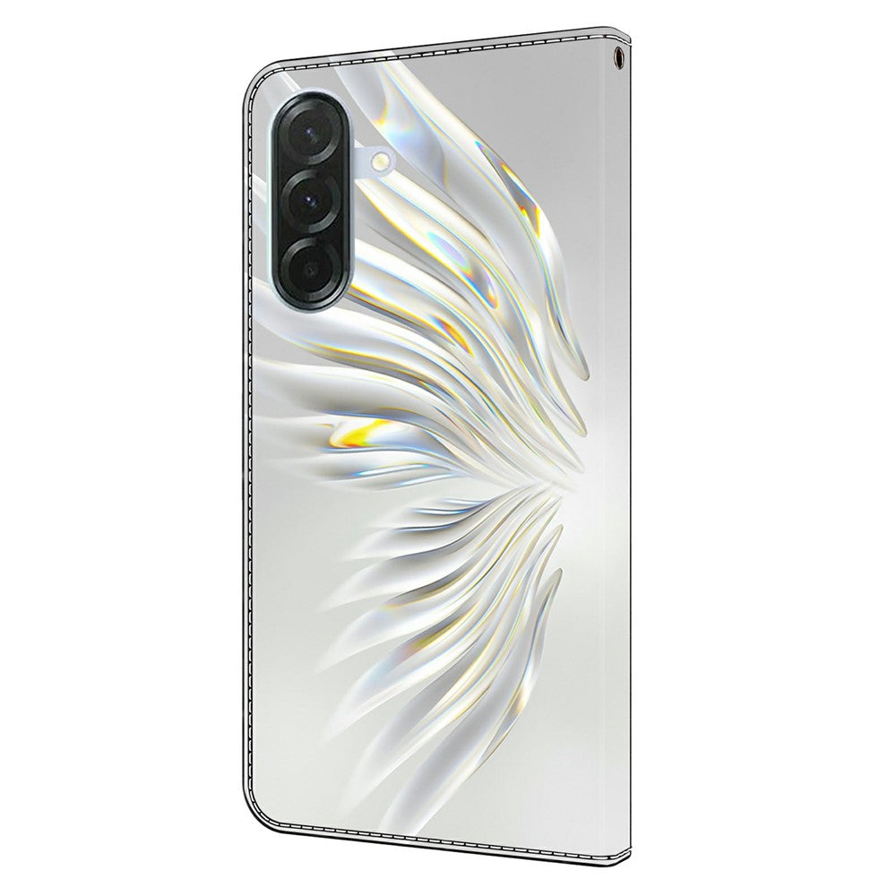 For Samsung Galaxy A57 5G Wallet Case Pattern Printing Stand Leather Flip Phone Cover - Crystal Wings