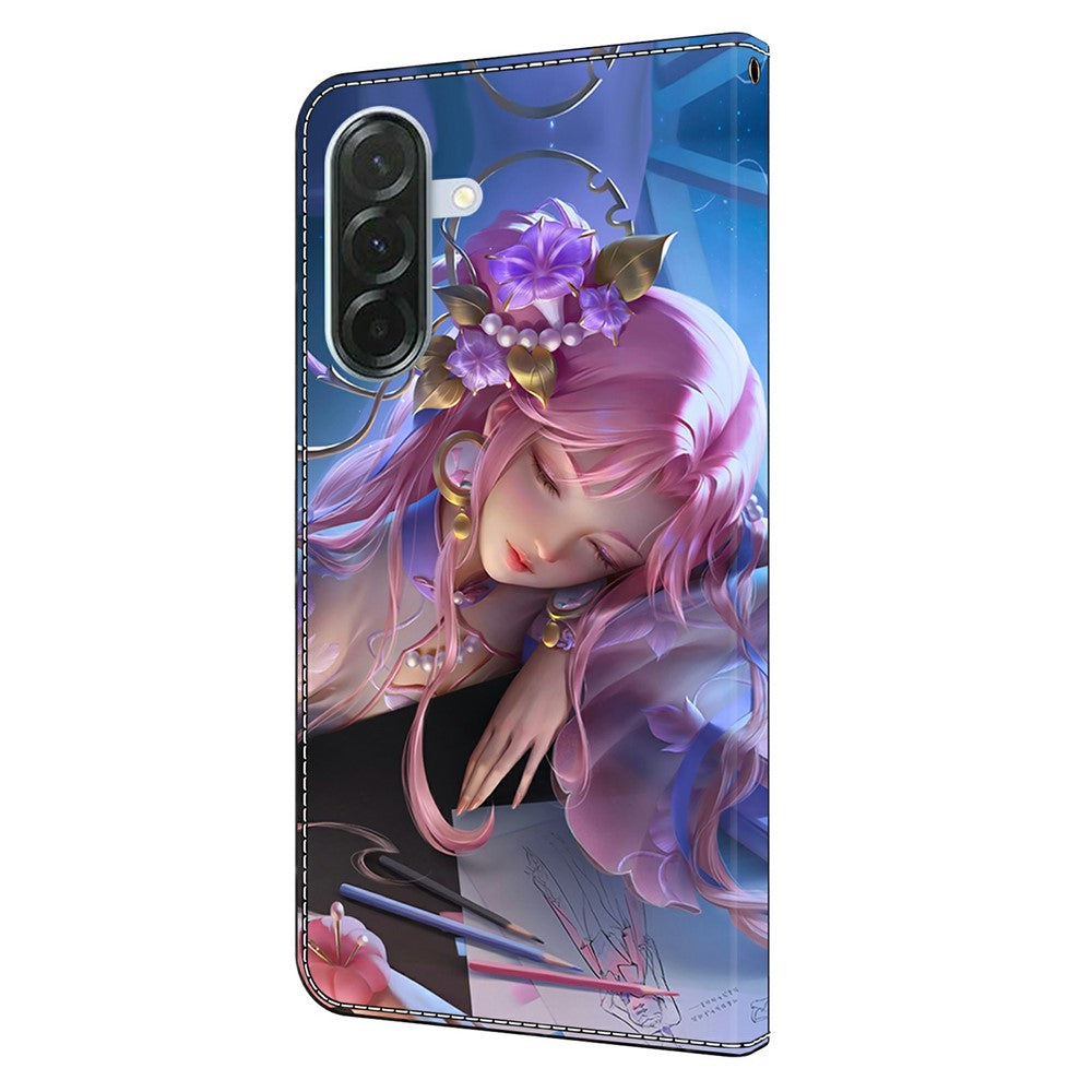 For Samsung Galaxy A57 5G Wallet Case Pattern Printing Stand Leather Flip Phone Cover - Sleeping Beauty
