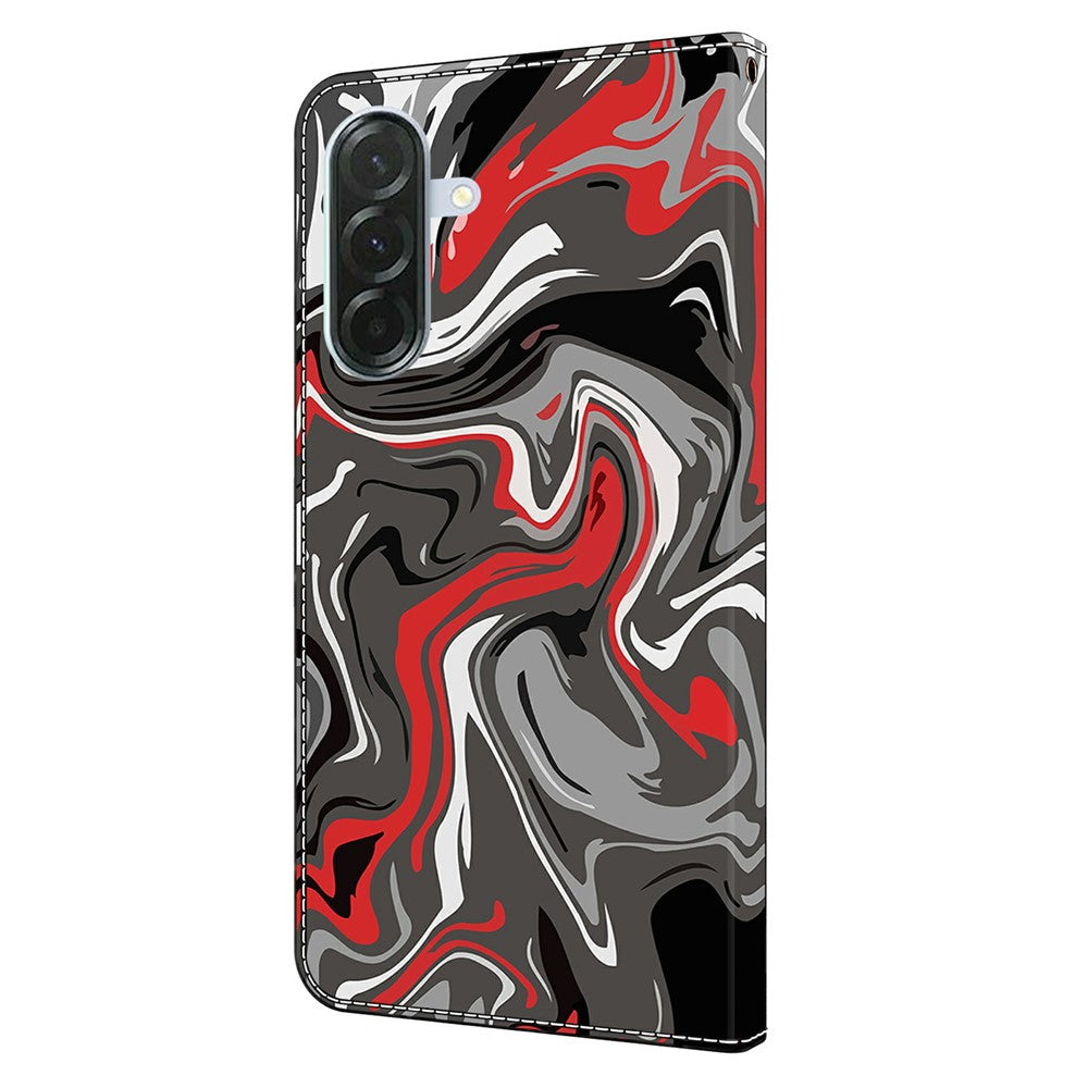 For Samsung Galaxy A57 5G Wallet Case Pattern Printing Stand Leather Flip Phone Cover - Rock Texture