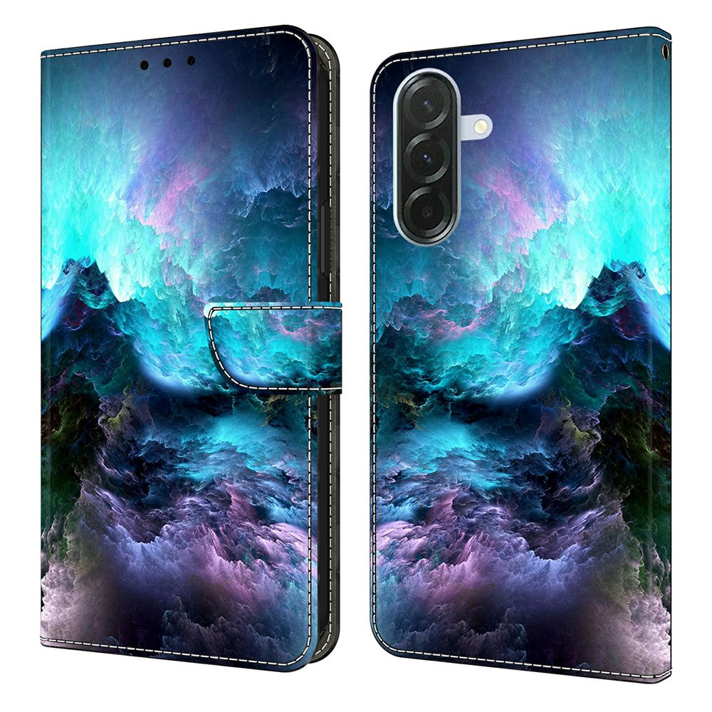 For Samsung Galaxy A57 5G Leather Case Pattern Printing Wallet Stand Flip Phone Cover - Colorful