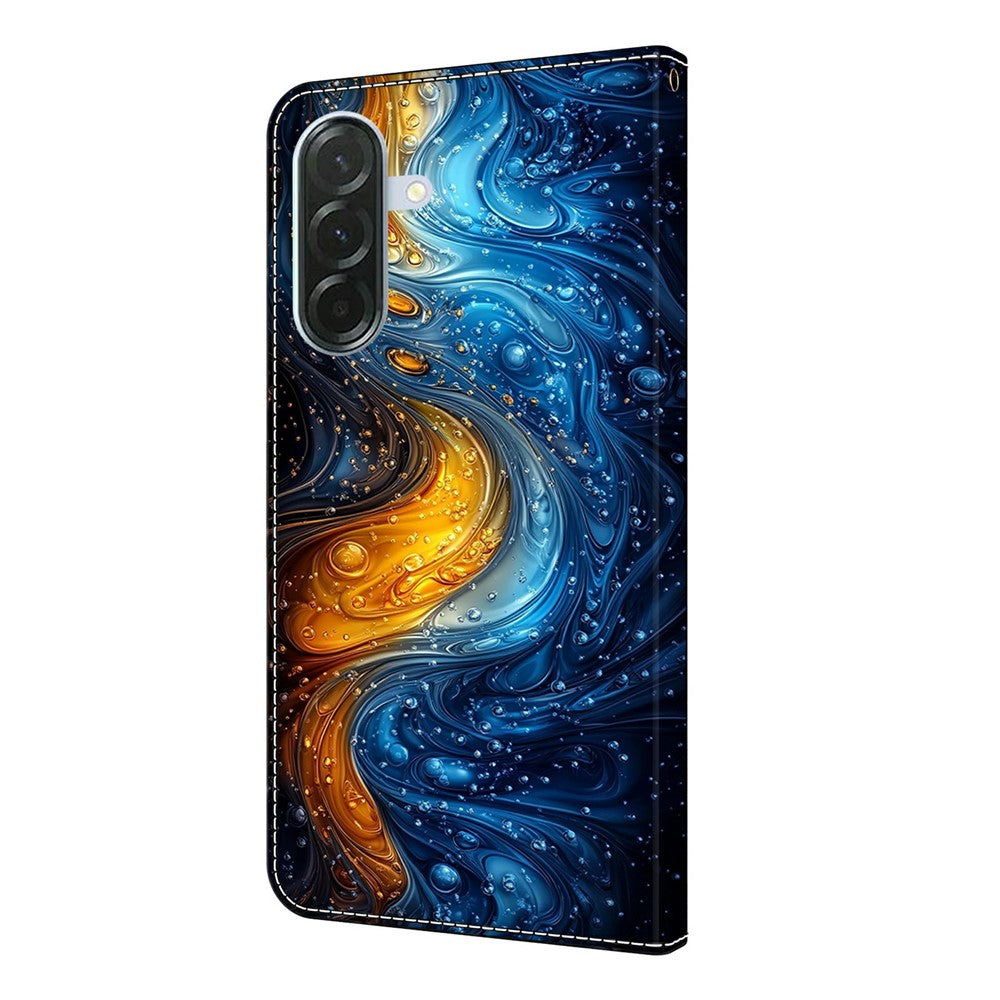 For Samsung Galaxy A57 5G Leather Case Pattern Printing Wallet Stand Flip Phone Cover - Liquid