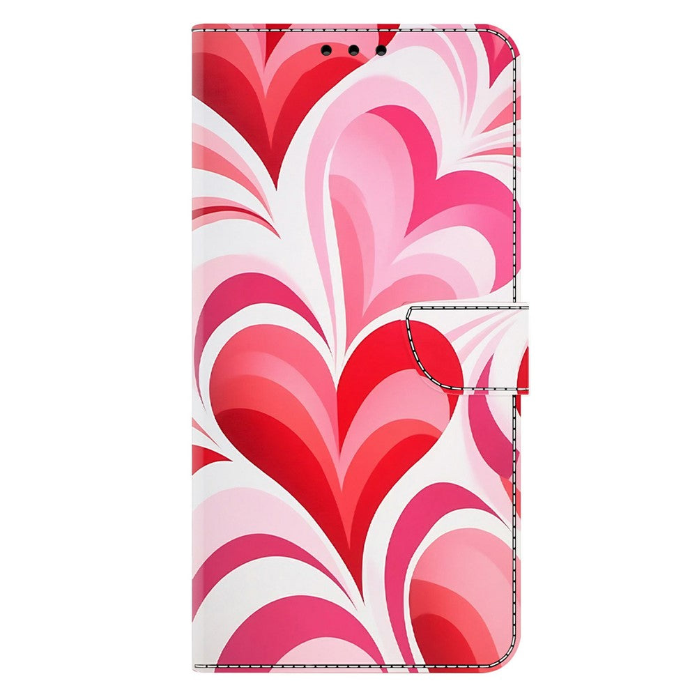 For Samsung Galaxy A57 5G Case Wallet Stand Pattern Printing PU Leather Flip Phone Cover - Love