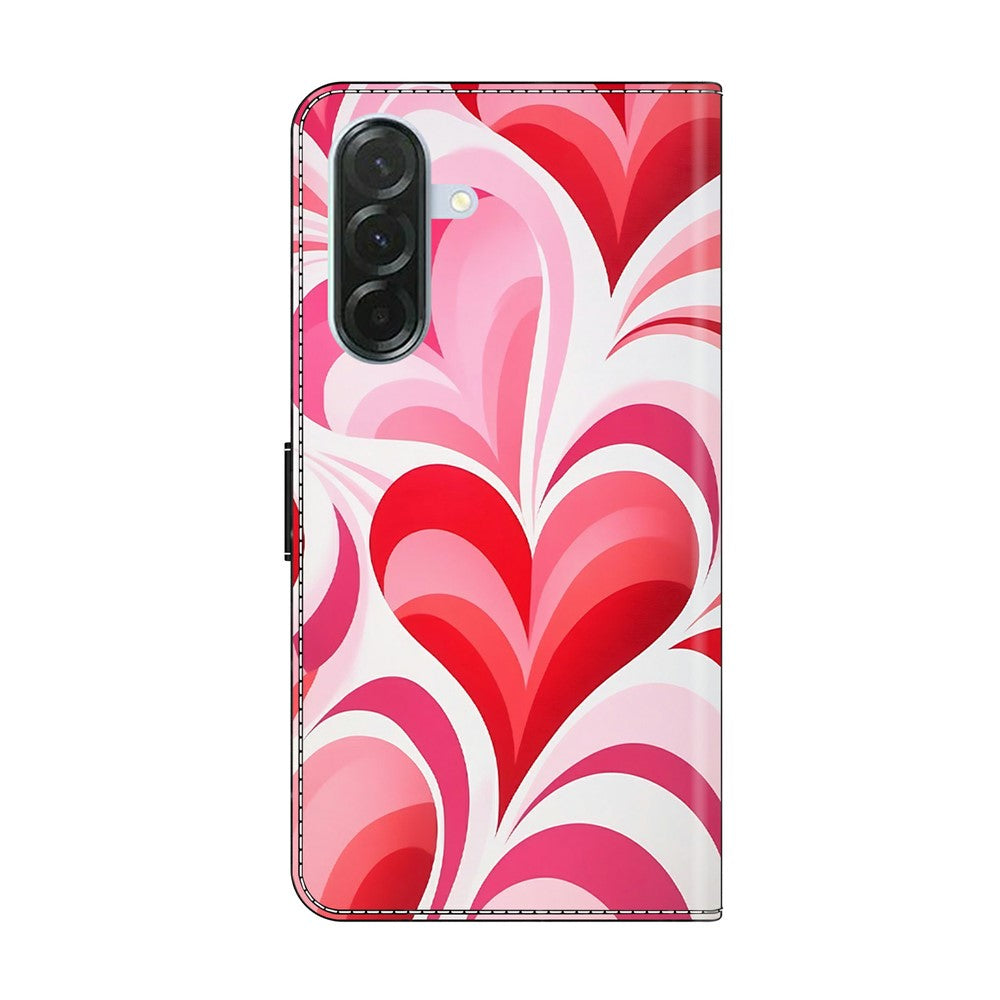 For Samsung Galaxy A57 5G Case Wallet Stand Pattern Printing PU Leather Flip Phone Cover - Love