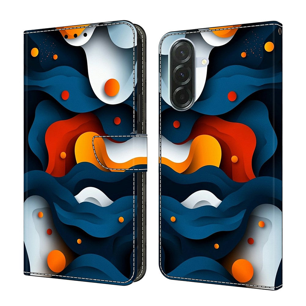 For Samsung Galaxy A57 5G Case Wallet Stand Pattern Printing PU Leather Flip Phone Cover - Gradient