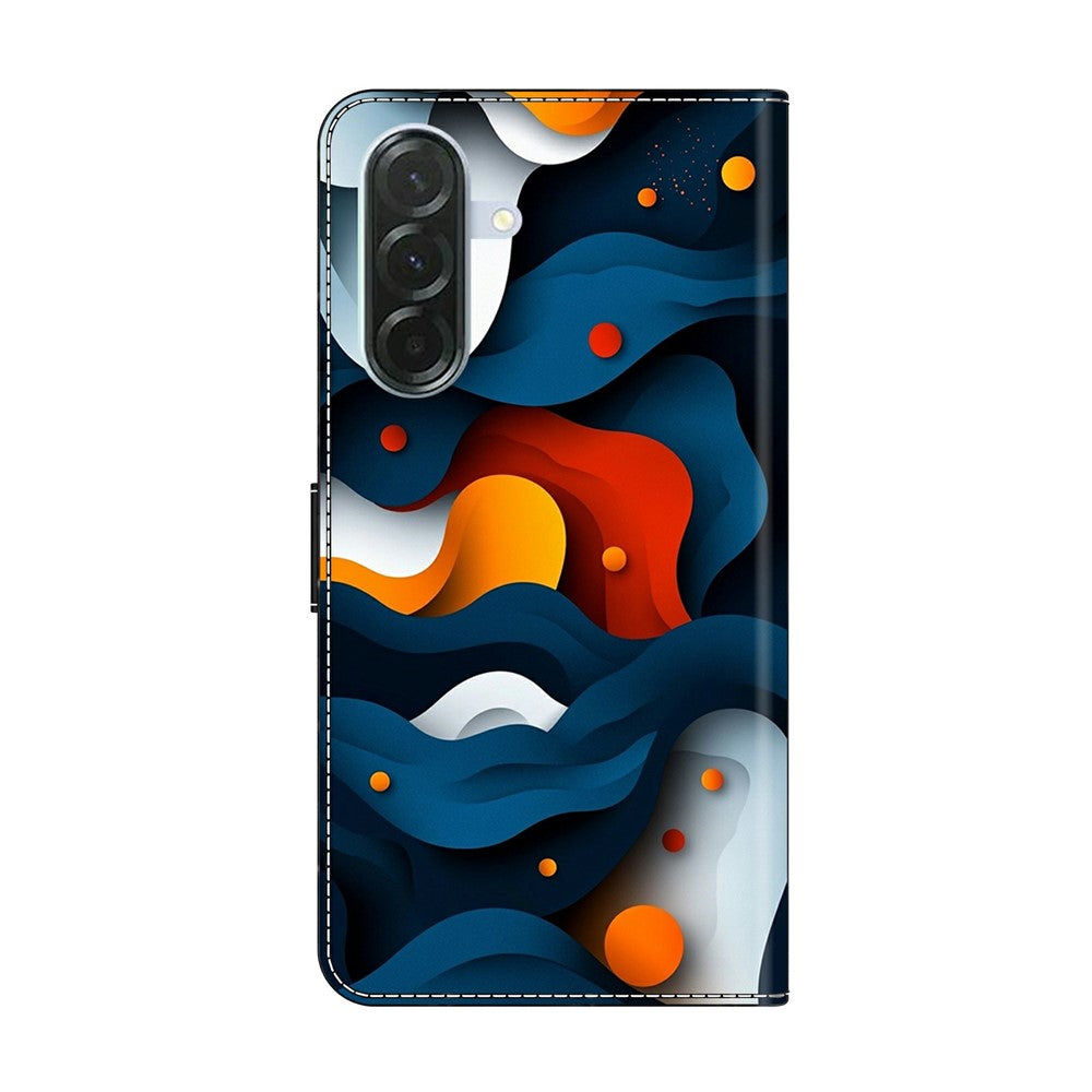 For Samsung Galaxy A57 5G Case Wallet Stand Pattern Printing PU Leather Flip Phone Cover - Gradient