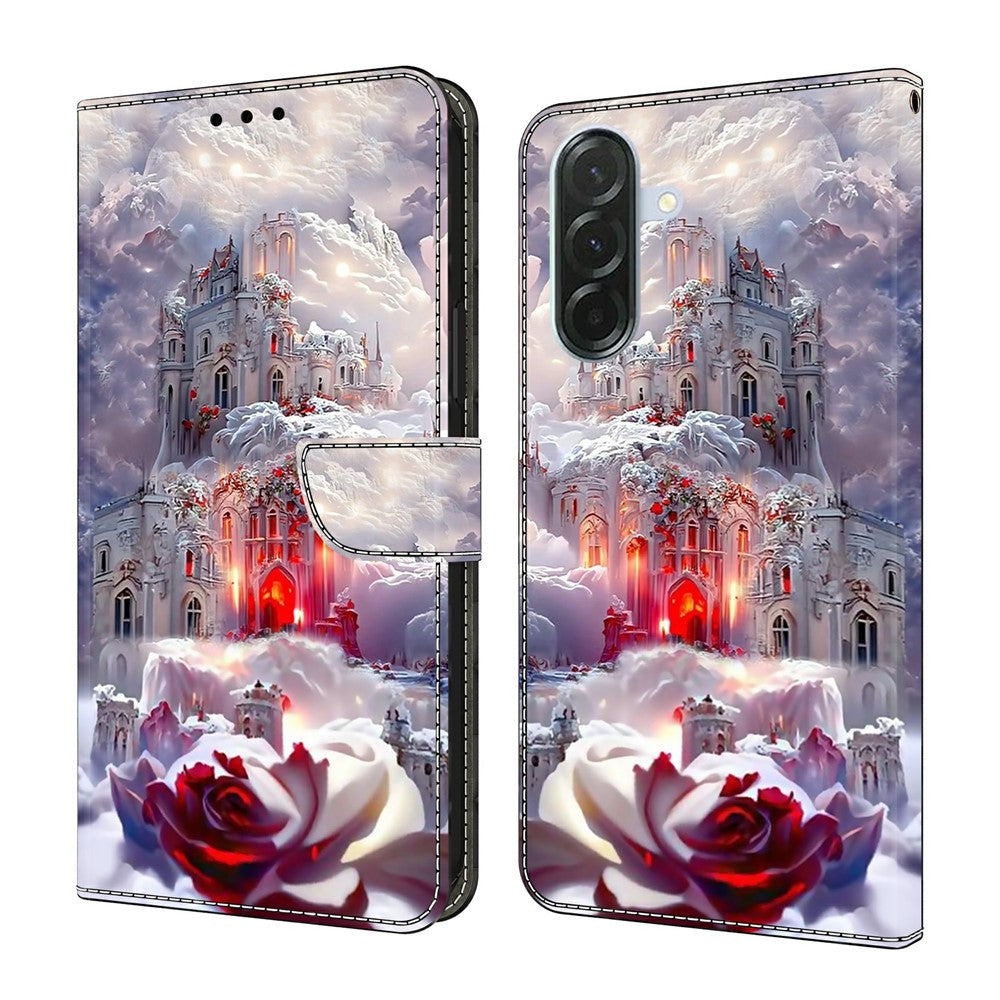 For Samsung Galaxy A57 5G Case Wallet Stand Pattern Printing PU Leather Flip Phone Cover - Castle