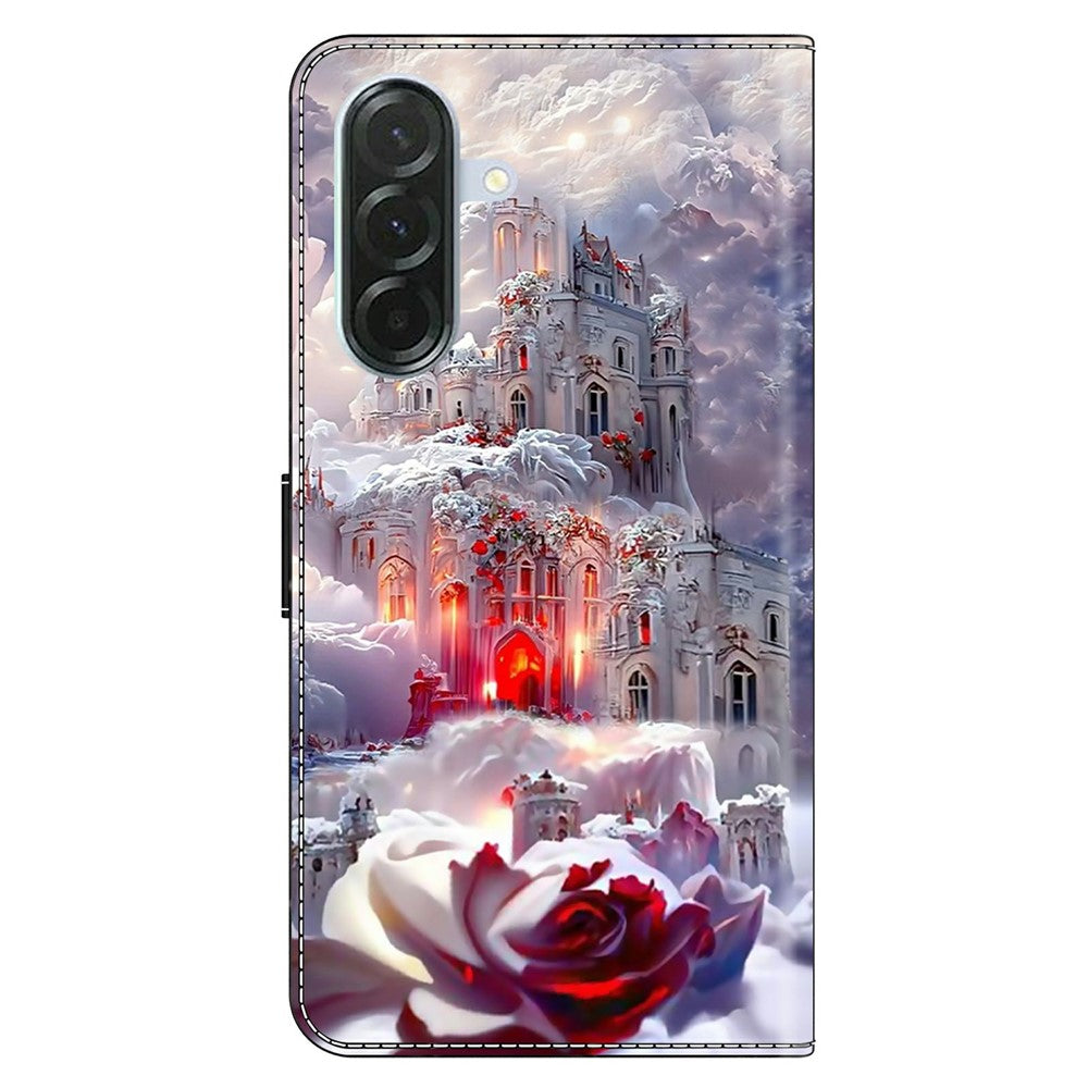 For Samsung Galaxy A57 5G Case Wallet Stand Pattern Printing PU Leather Flip Phone Cover - Castle