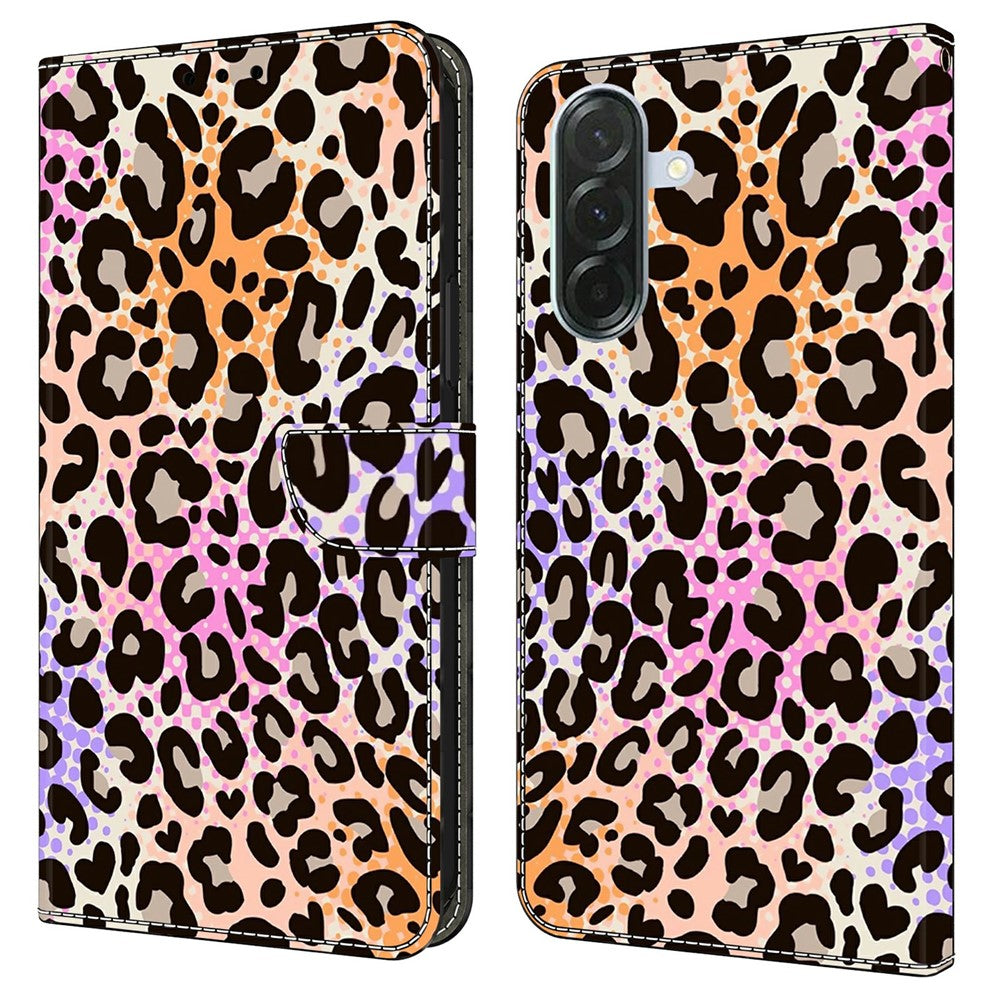 For Samsung Galaxy A57 5G Wallet Case Pattern Printing PU Leather Flip Stand Phone Cover - Spotted Leopard Print