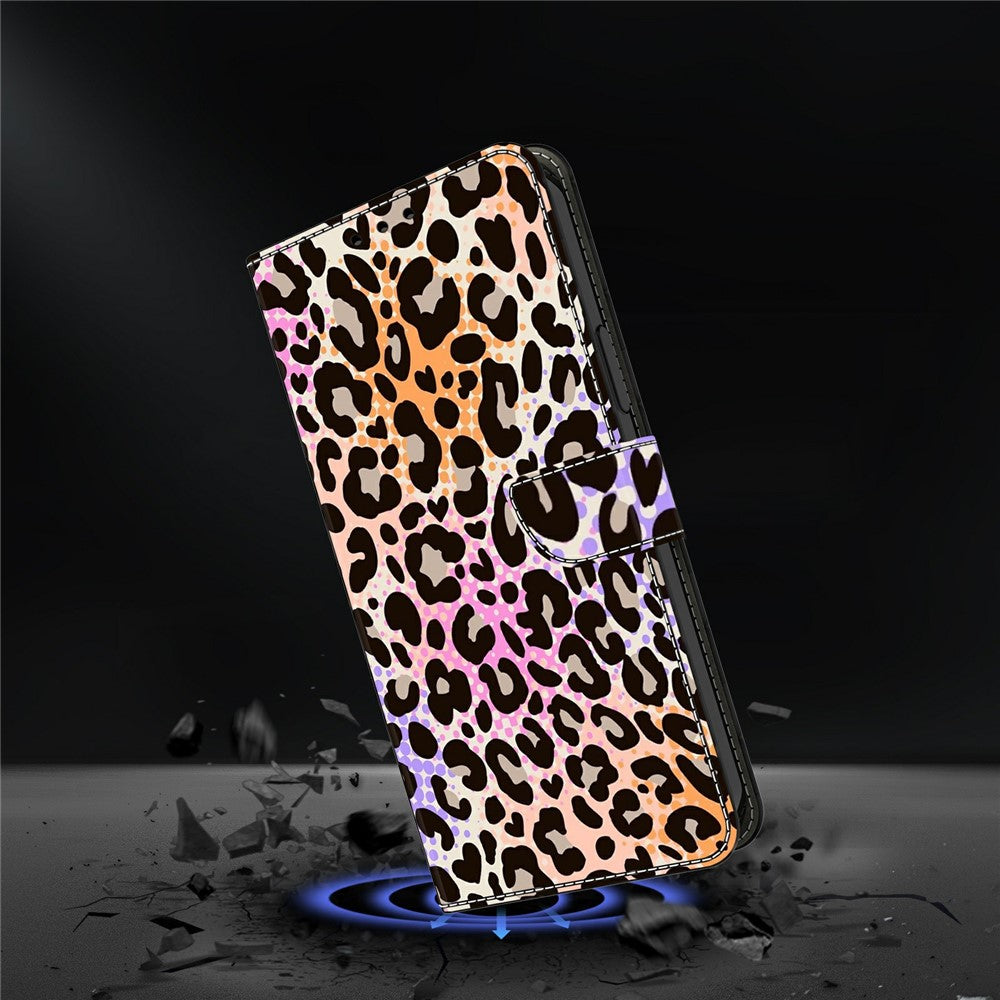 For Samsung Galaxy A57 5G Wallet Case Pattern Printing PU Leather Flip Stand Phone Cover - Spotted Leopard Print