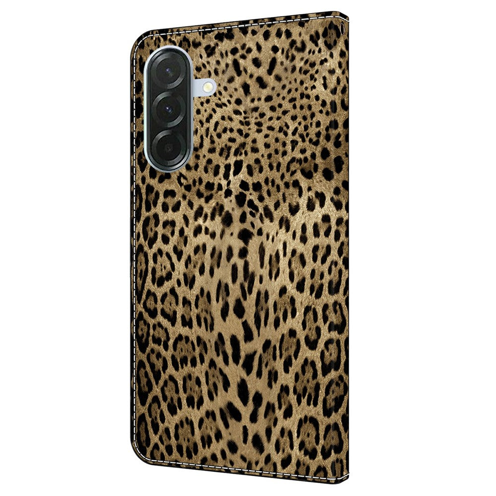 For Samsung Galaxy A57 5G Wallet Case Pattern Printing PU Leather Flip Stand Phone Cover - Leopard Print