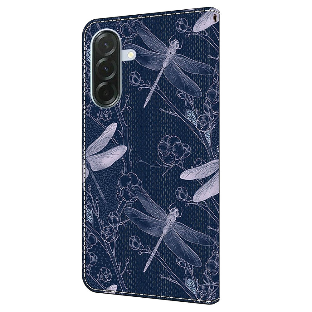 For Samsung Galaxy A57 5G Wallet Case Pattern Printing PU Leather Flip Stand Phone Cover - Dragonfly