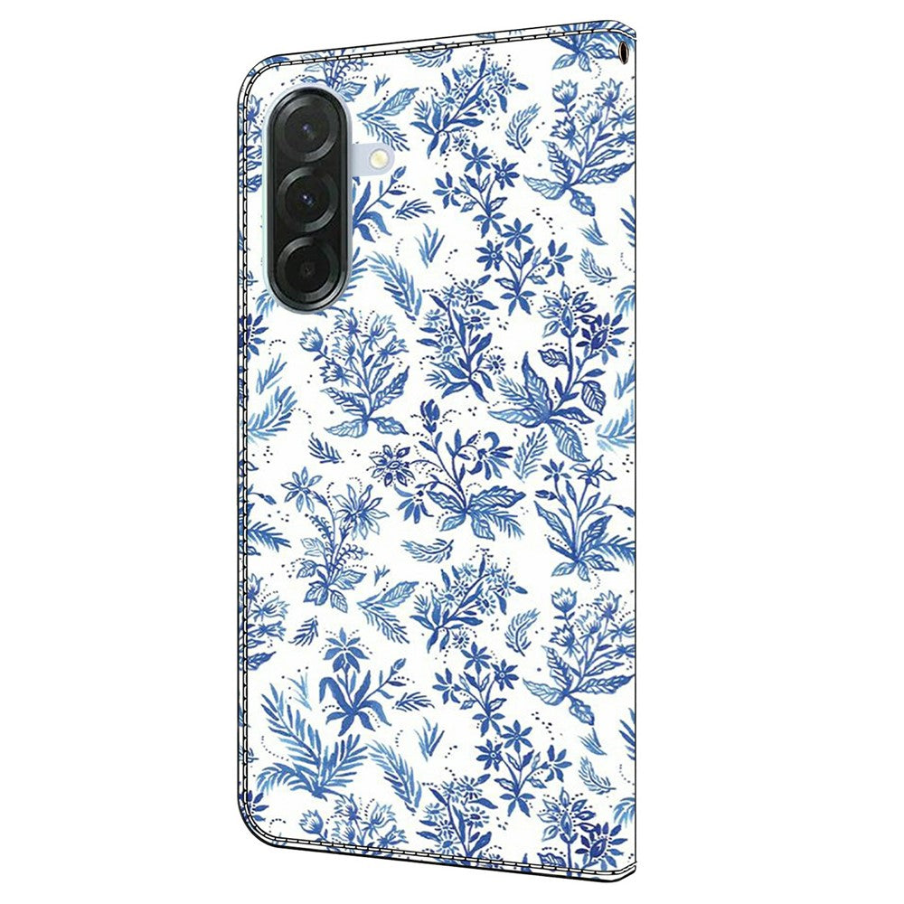 For Samsung Galaxy A57 5G Wallet Case Pattern Printing PU Leather Flip Stand Phone Cover - Flower Field