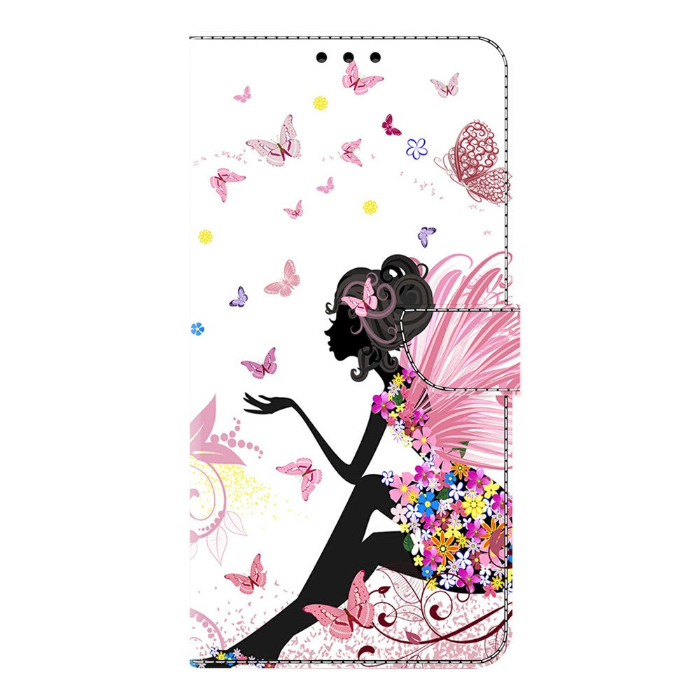 For Samsung Galaxy A57 5G Case Foldable Stand Wallet Pattern Printing PU Leather Flip Phone Cover - Butterfly Woman