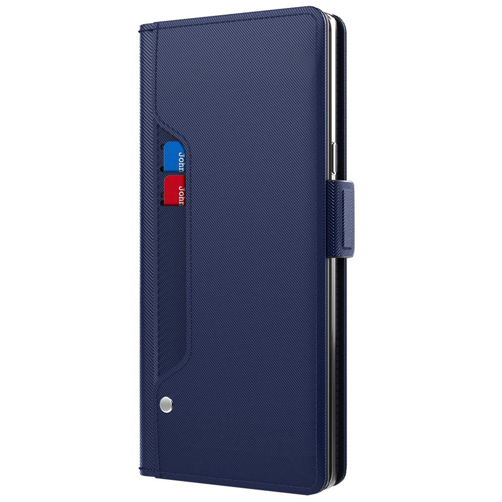 Phone Case For Motorola Moto G67 Power 5G  /  G100 5G (2025)  Stand PU Leather Phone Cover Card Holder Mirror   - Blue