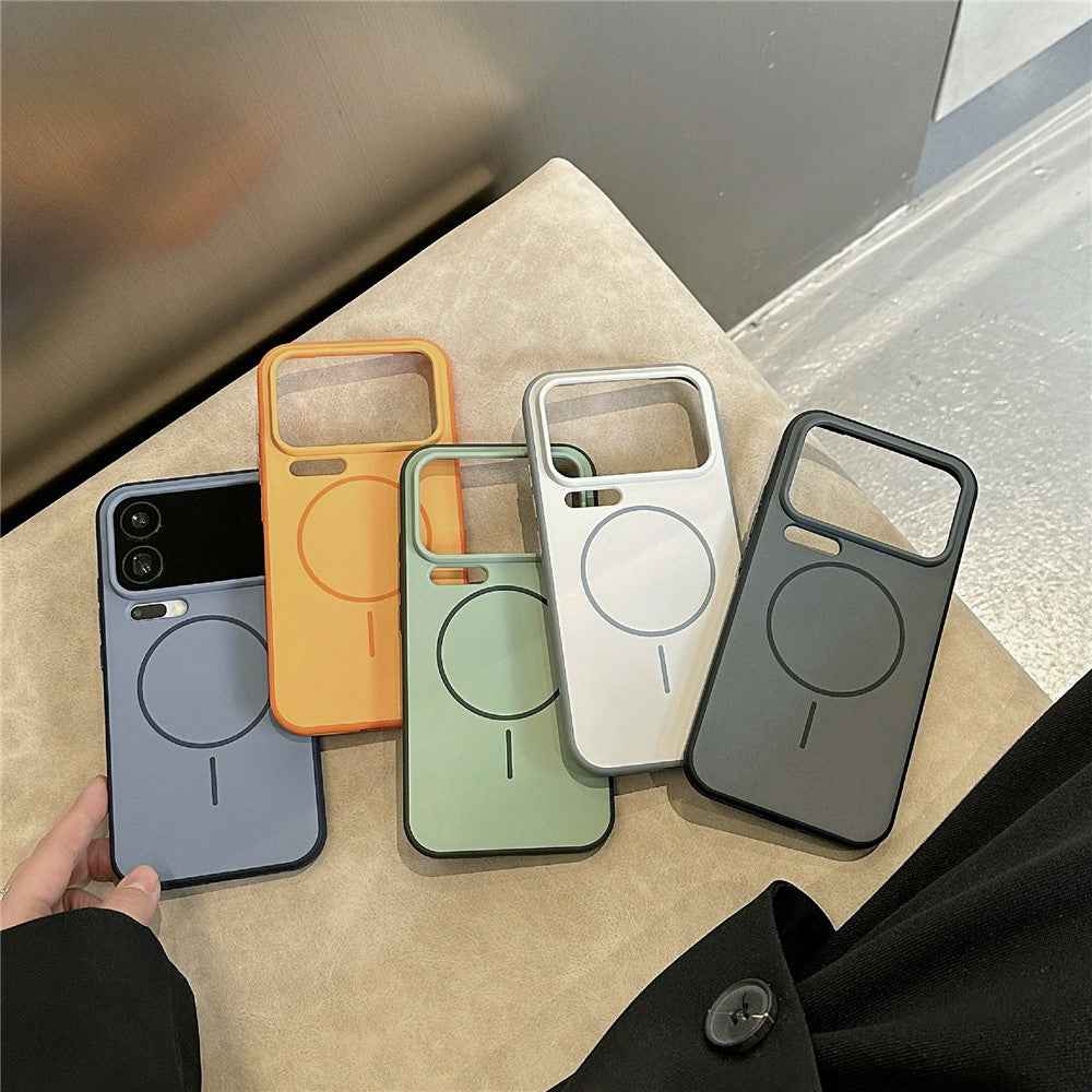 For Xiaomi 17 Pro Magnetic Case Skin-touch TPU + PC Shockproof Phone Cover with Tempered Glass  - Black