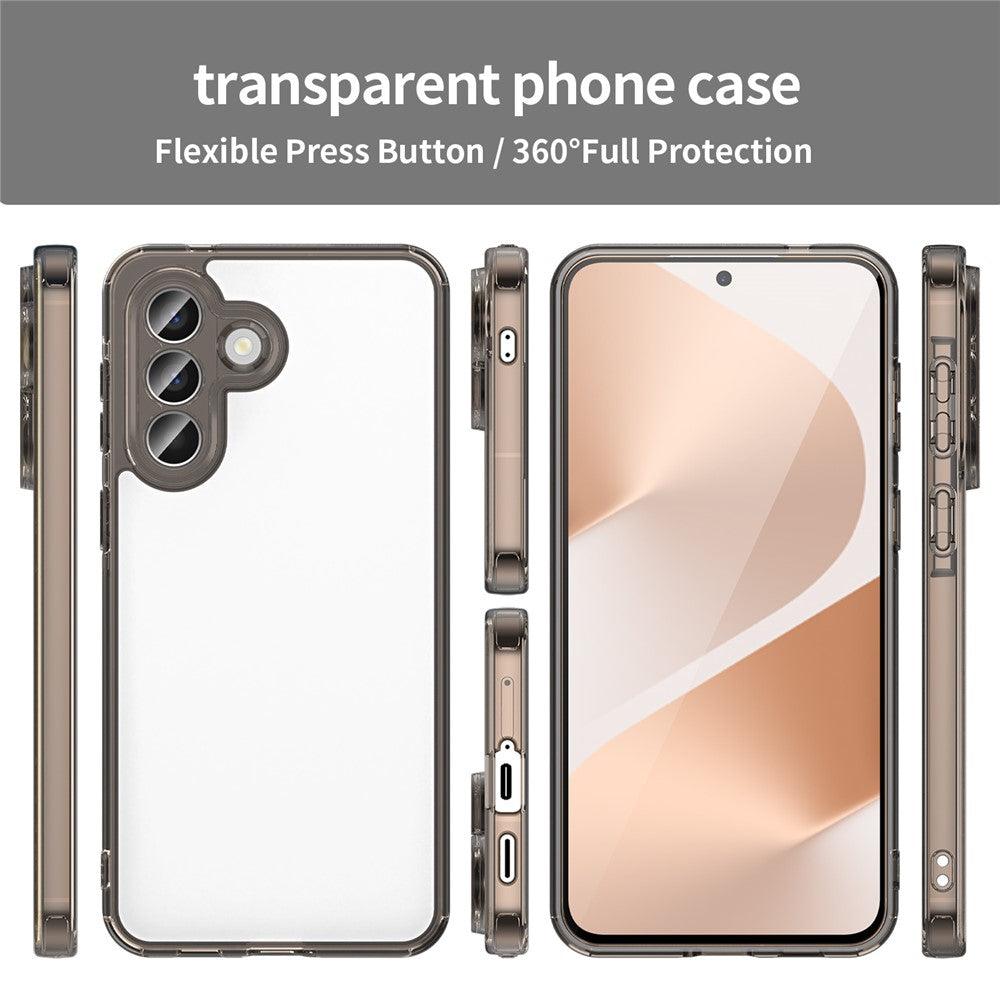 For Samsung Galaxy A57 5G Case TPU + Acrylic Phone Back Cover Anti Yellowing - Black