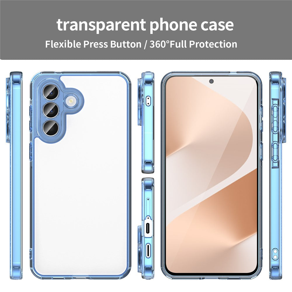 For Samsung Galaxy A57 5G Case TPU + Acrylic Phone Back Cover Anti Yellowing - Blue
