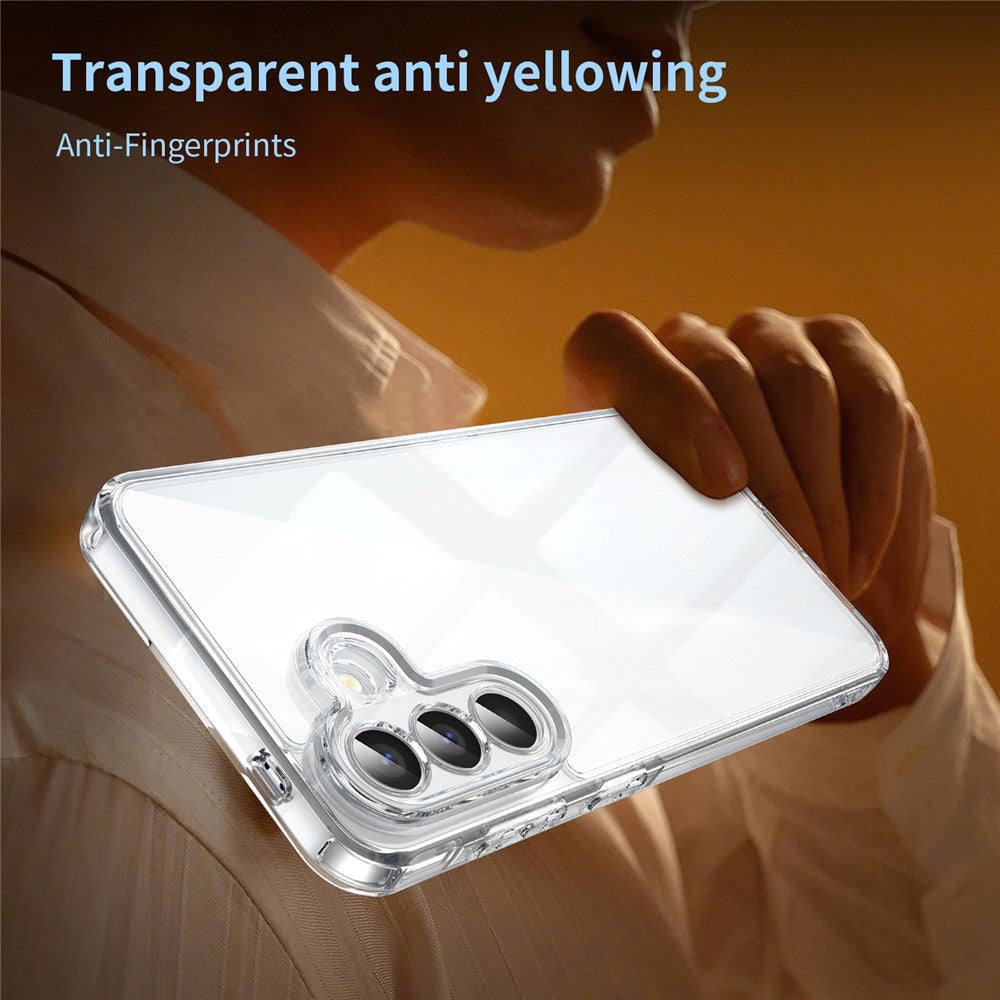 For Samsung Galaxy A57 5G Case TPU + Acrylic Phone Back Cover Anti Yellowing - Transparent
