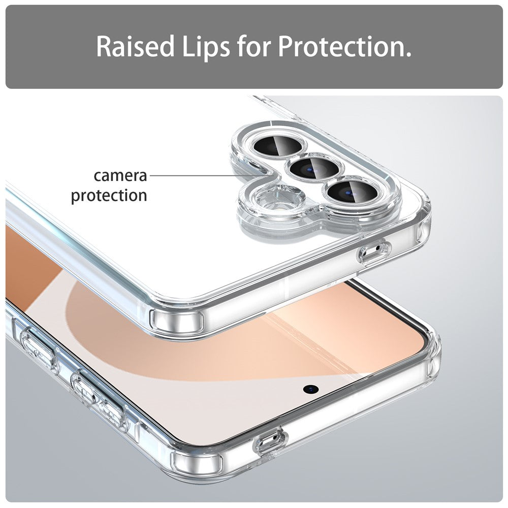 For Samsung Galaxy A57 5G Case TPU + Acrylic Phone Back Cover Anti Yellowing - Transparent