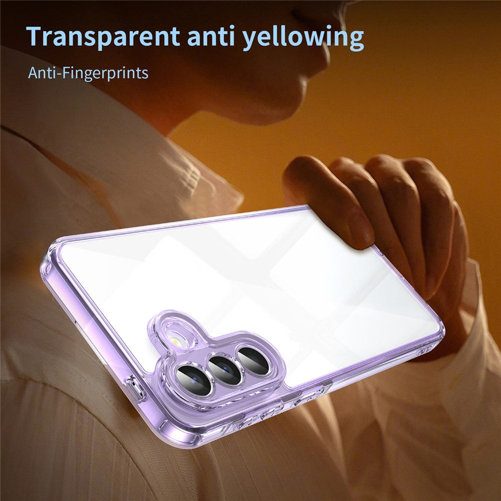 For Samsung Galaxy A57 5G Case TPU + Acrylic Phone Back Cover Anti Yellowing - Purple