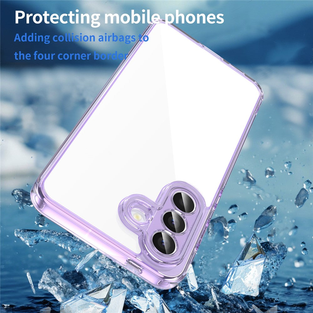 For Samsung Galaxy A57 5G Case TPU + Acrylic Phone Back Cover Anti Yellowing - Purple