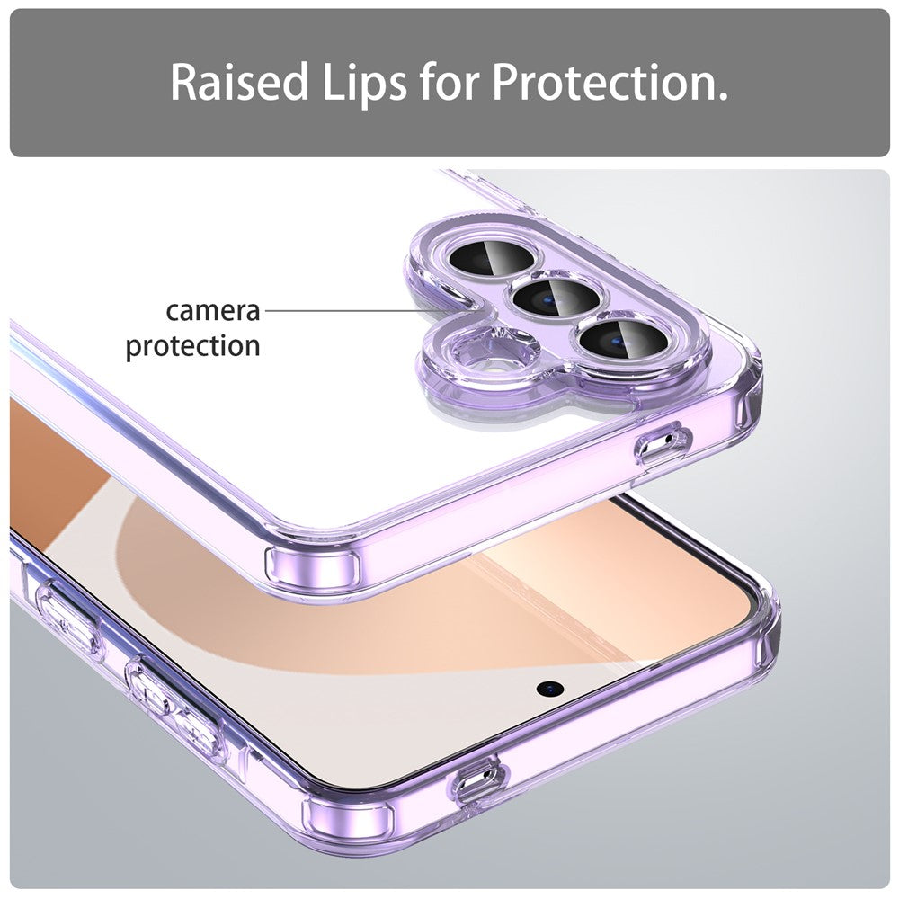 For Samsung Galaxy A57 5G Case TPU + Acrylic Phone Back Cover Anti Yellowing - Purple