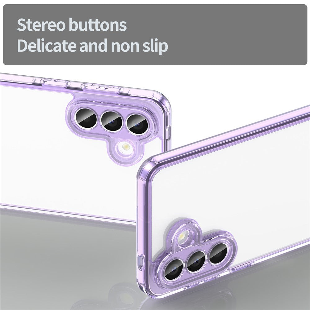For Samsung Galaxy A57 5G Case TPU + Acrylic Phone Back Cover Anti Yellowing - Purple