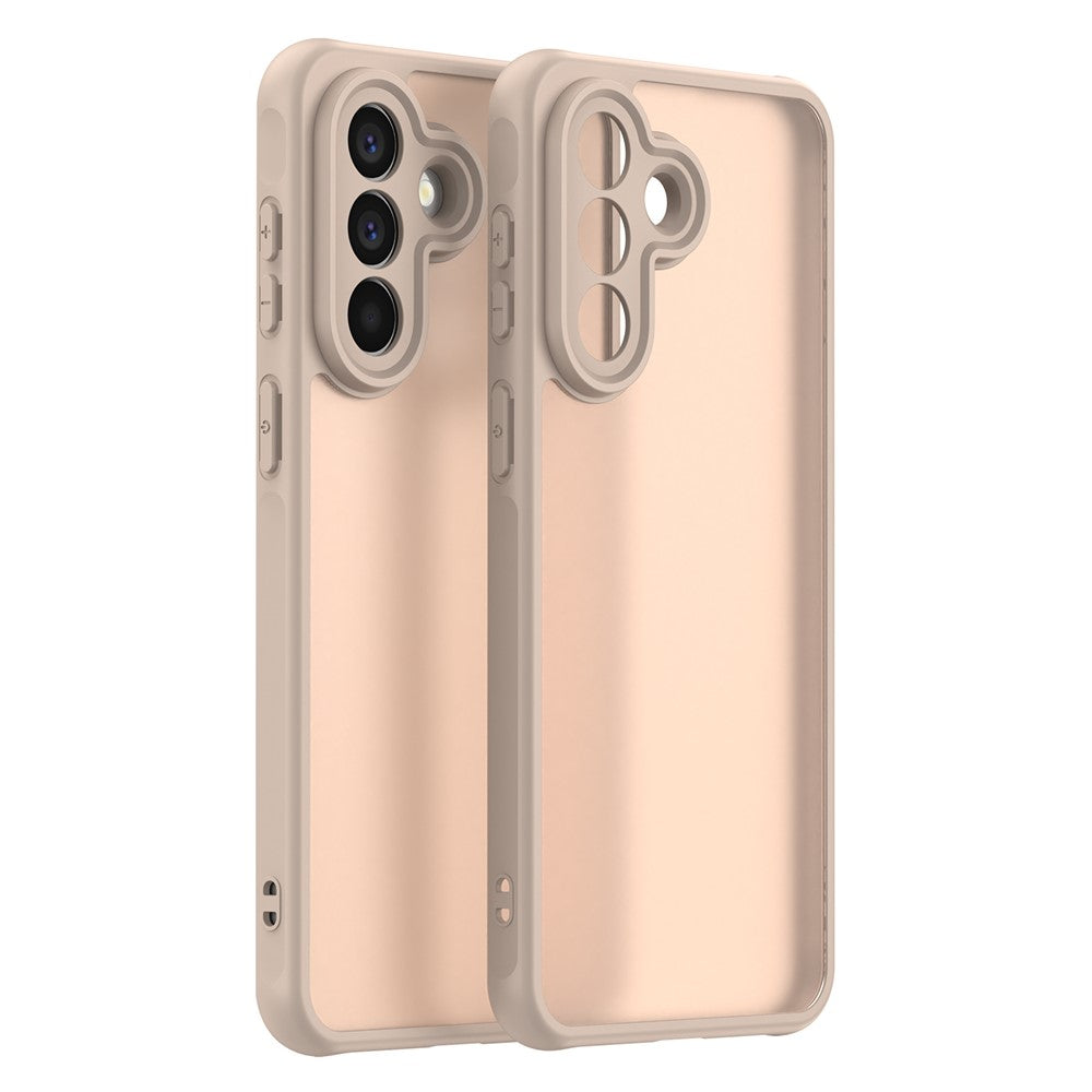 For Samsung Galaxy A57 5G Case Drop Proof Airbags Frosted Translucent PC + TPU Phone Back Cover - Orange