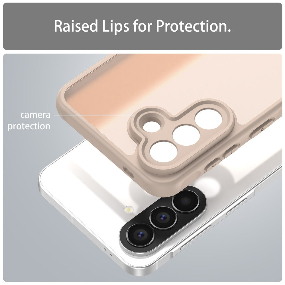 For Samsung Galaxy A57 5G Case Drop Proof Airbags Frosted Translucent PC + TPU Phone Back Cover - Orange