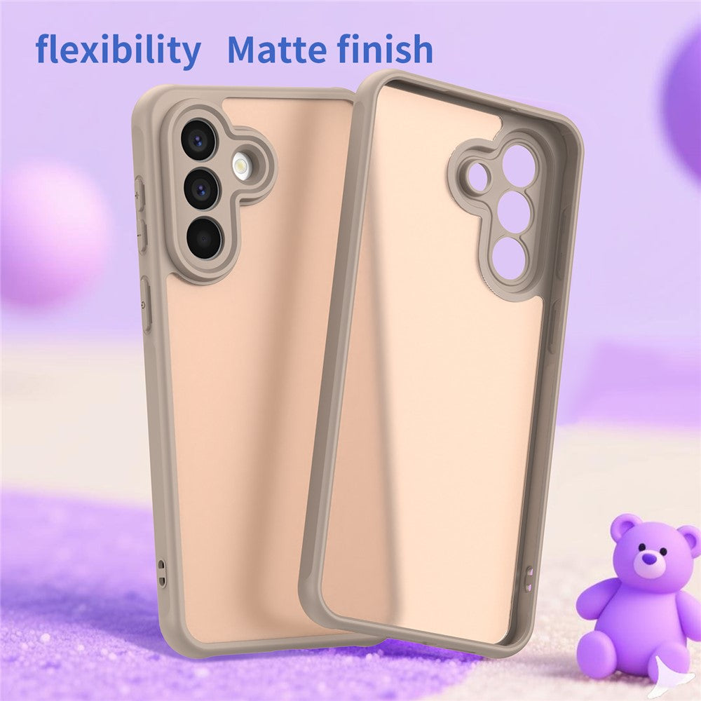 For Samsung Galaxy A57 5G Case Drop Proof Airbags Frosted Translucent PC + TPU Phone Back Cover - Orange