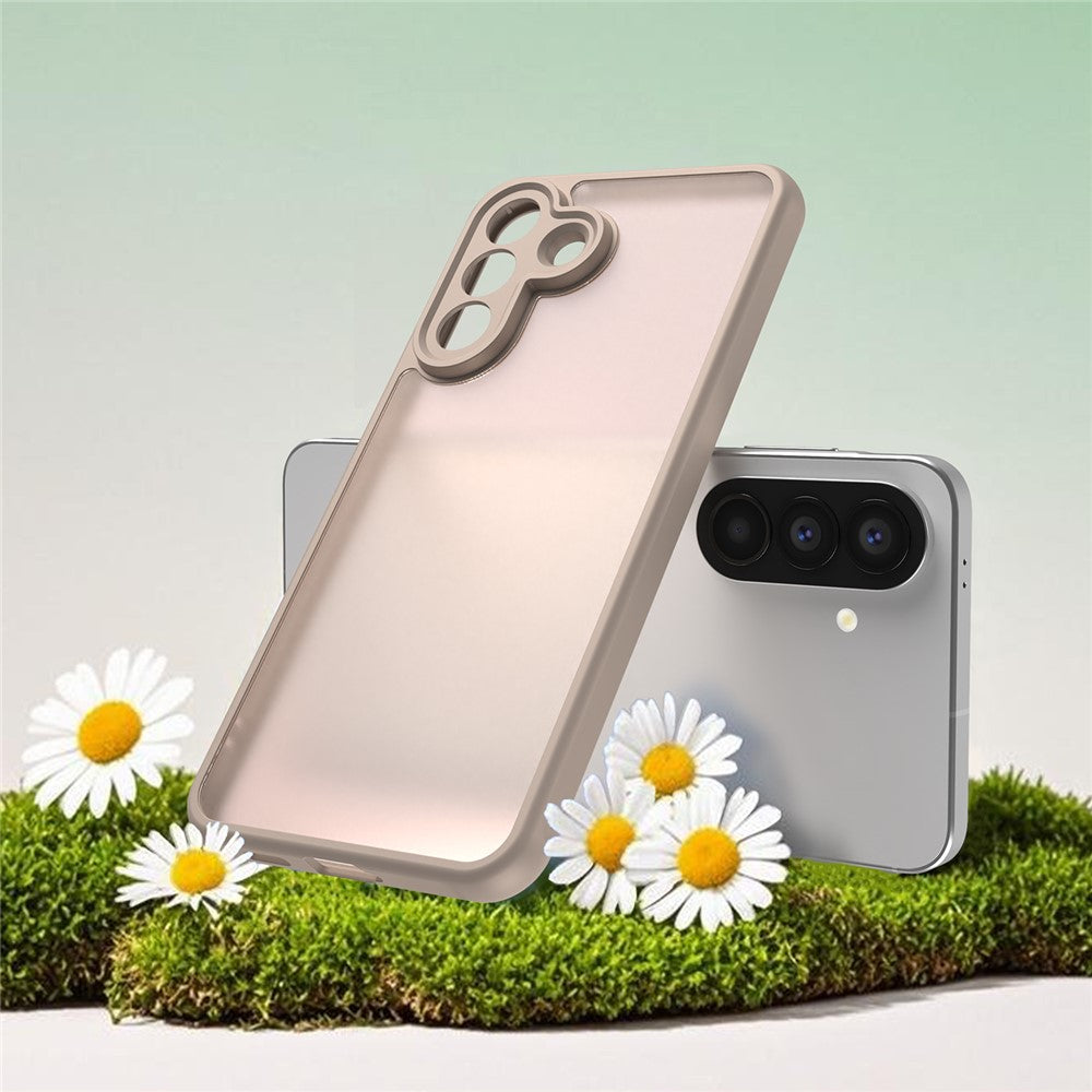 For Samsung Galaxy A57 5G Case Drop Proof Airbags Frosted Translucent PC + TPU Phone Back Cover - Orange