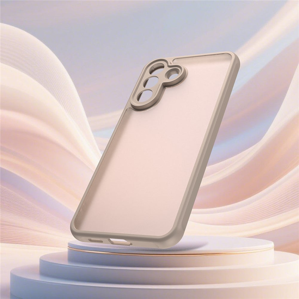 For Samsung Galaxy A57 5G Case Drop Proof Airbags Frosted Translucent PC + TPU Phone Back Cover - Orange