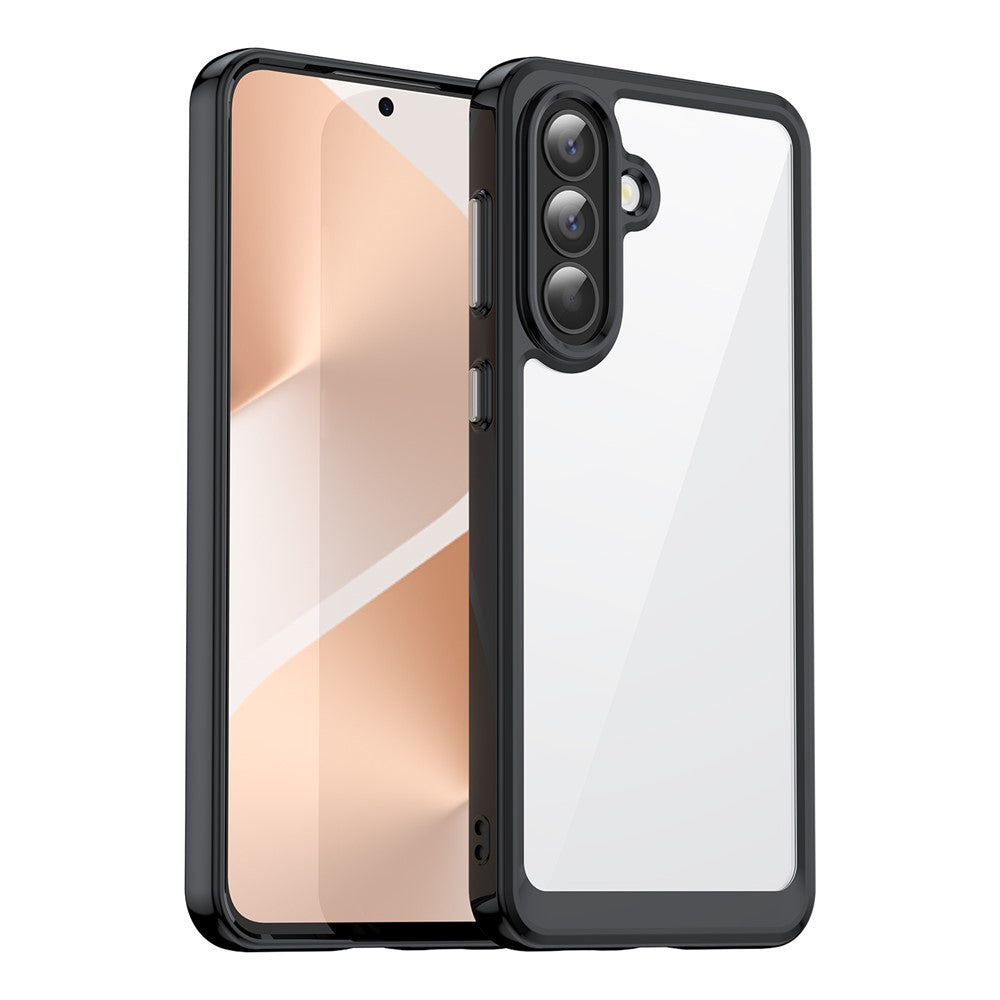 For Samsung Galaxy A57 5G Case TPU + Acrylic Protective Clear Phone Cover - Black
