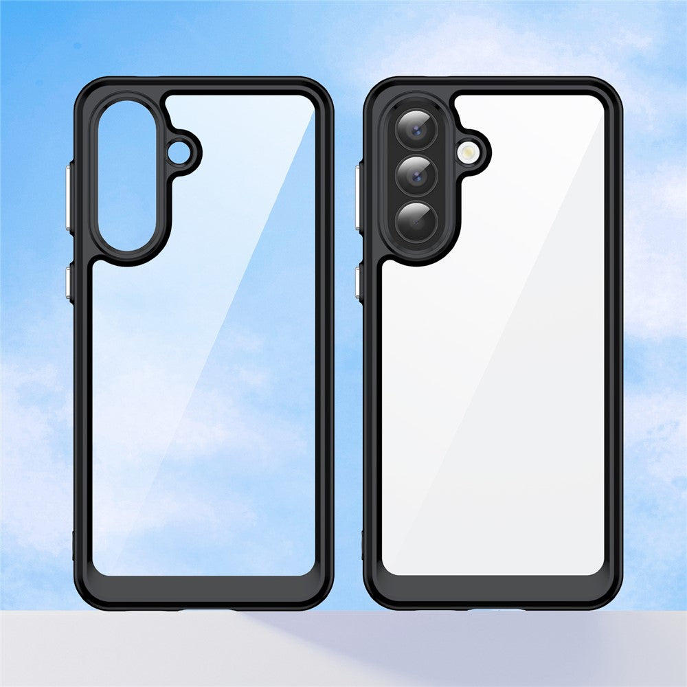 For Samsung Galaxy A57 5G Case TPU + Acrylic Protective Clear Phone Cover - Black