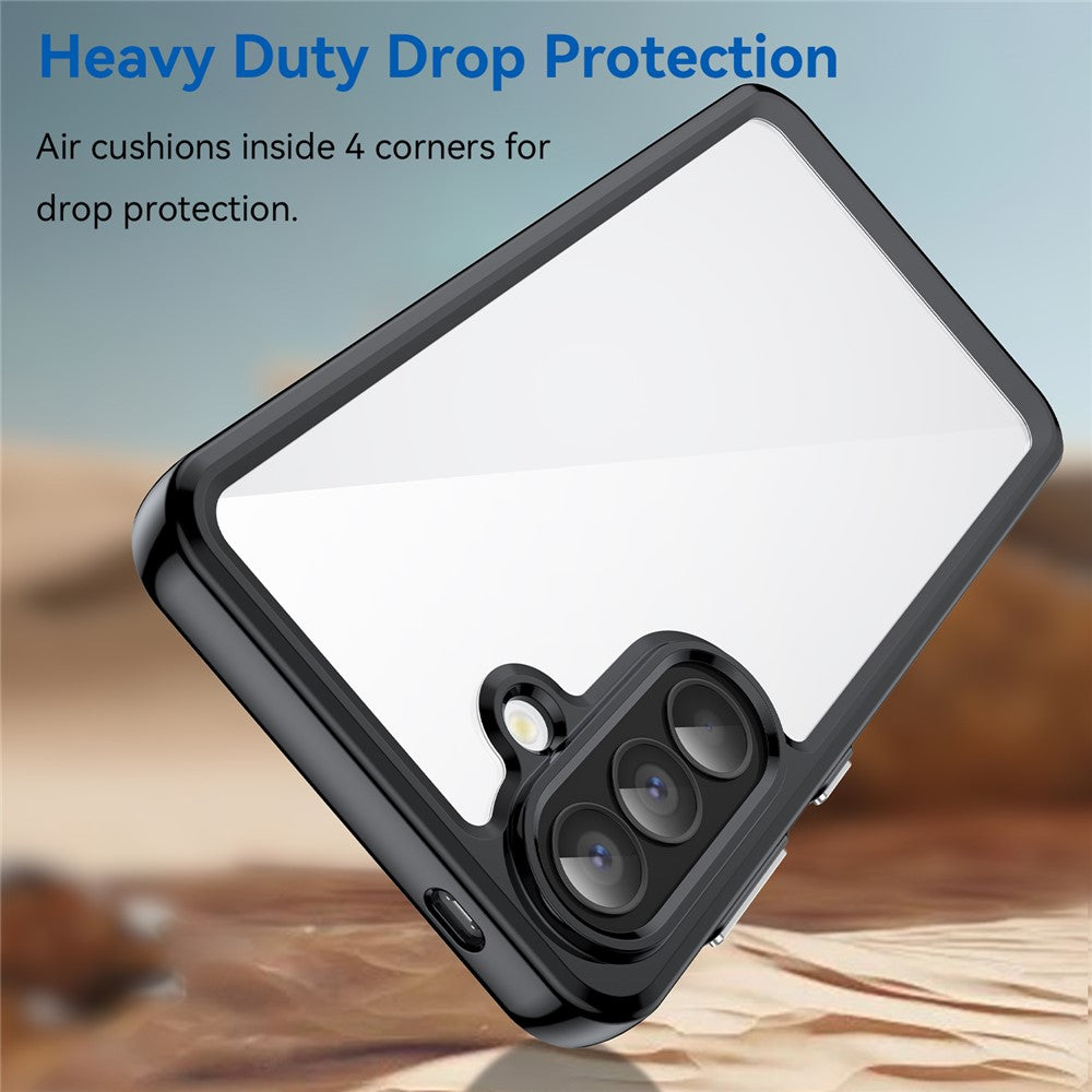 For Samsung Galaxy A57 5G Case TPU + Acrylic Protective Clear Phone Cover - Black