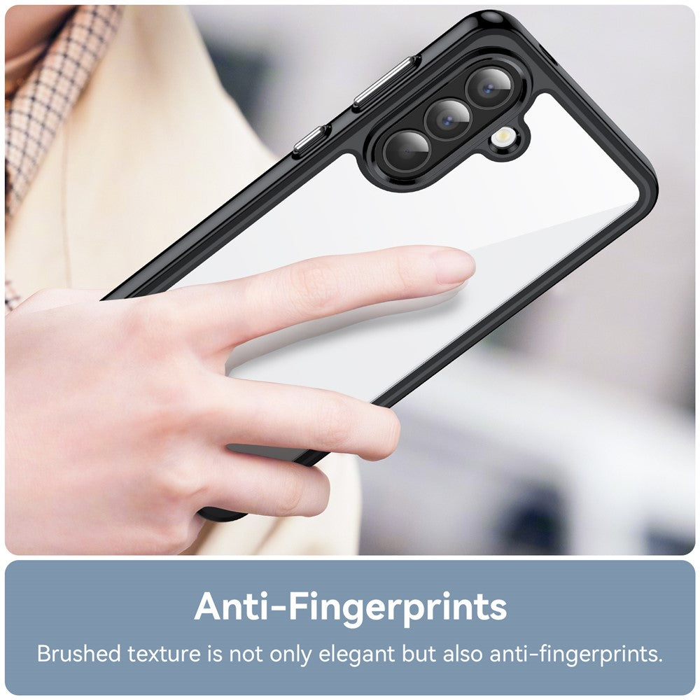 For Samsung Galaxy A57 5G Case TPU + Acrylic Protective Clear Phone Cover - Black