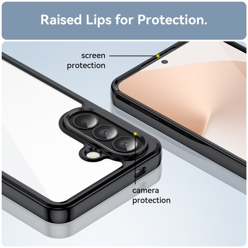 For Samsung Galaxy A57 5G Case TPU + Acrylic Protective Clear Phone Cover - Black