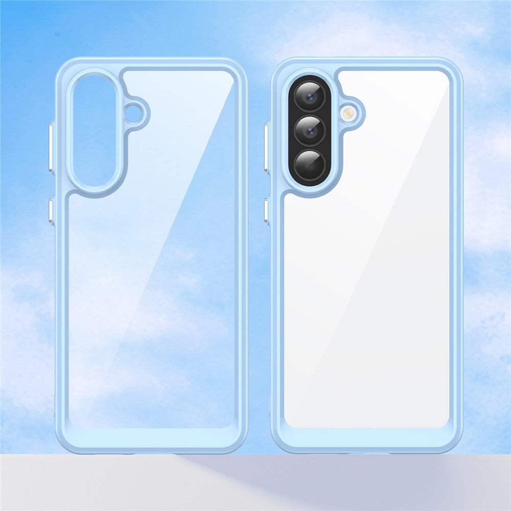 For Samsung Galaxy A57 5G Case TPU + Acrylic Protective Clear Phone Cover - Blue
