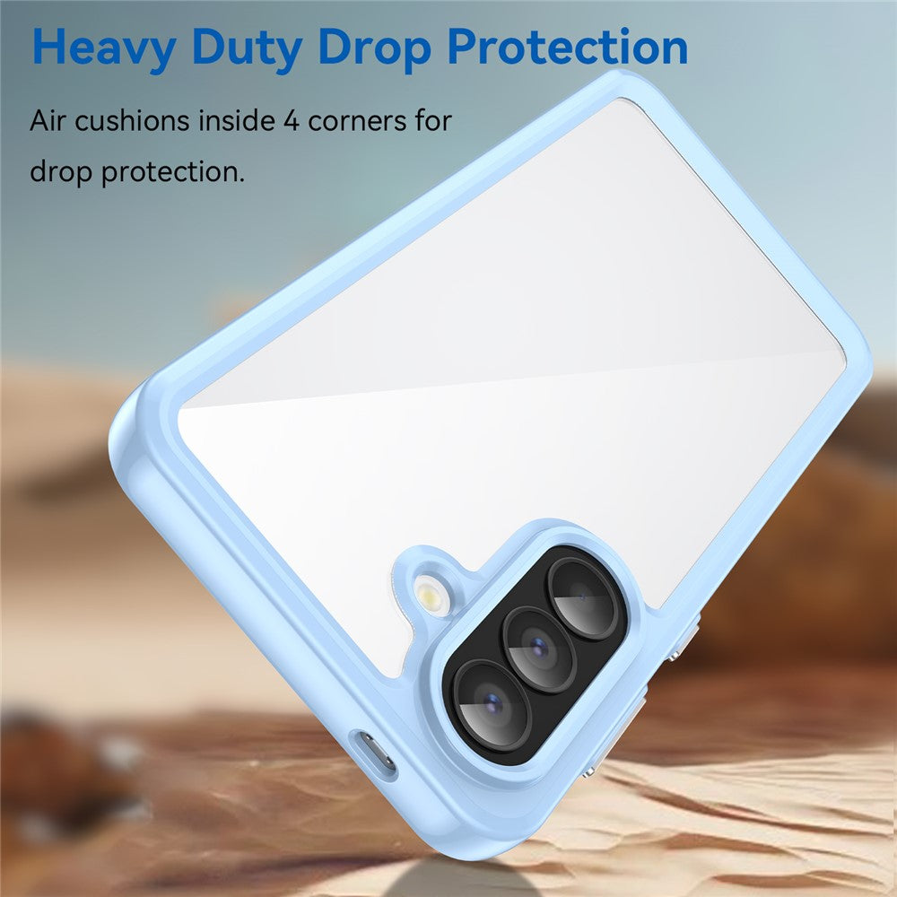 For Samsung Galaxy A57 5G Case TPU + Acrylic Protective Clear Phone Cover - Blue