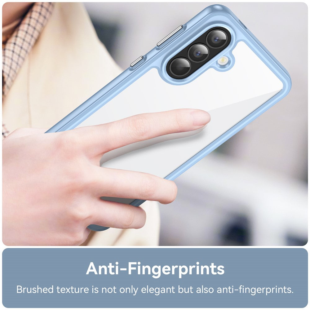 For Samsung Galaxy A57 5G Case TPU + Acrylic Protective Clear Phone Cover - Blue