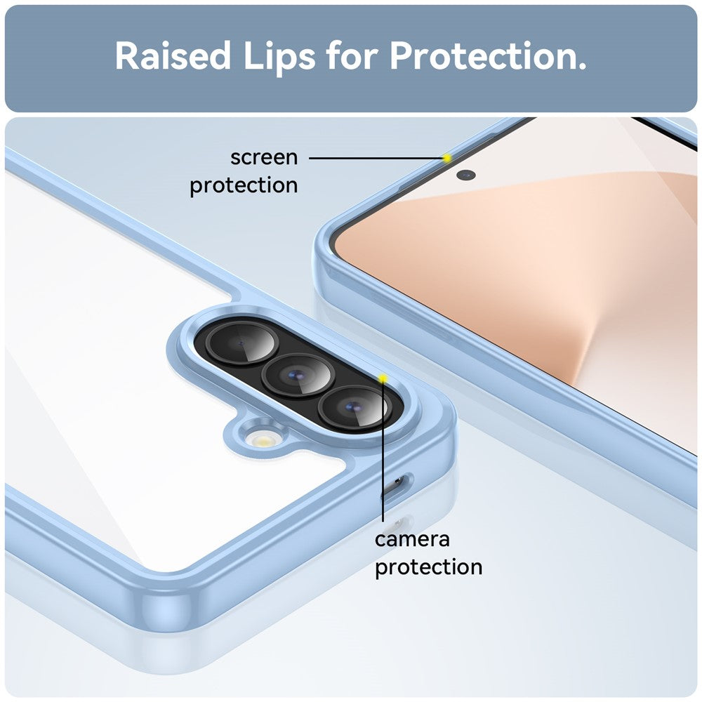 For Samsung Galaxy A57 5G Case TPU + Acrylic Protective Clear Phone Cover - Blue