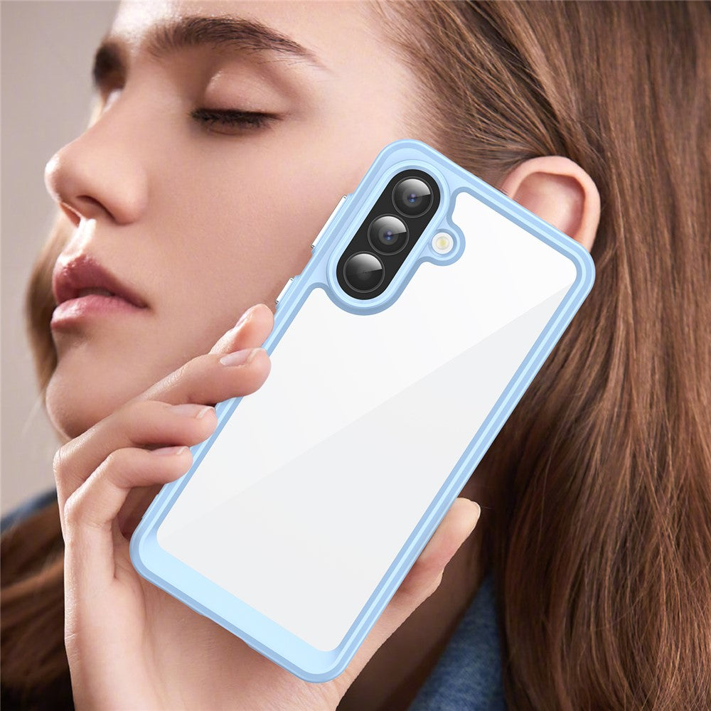 For Samsung Galaxy A57 5G Case TPU + Acrylic Protective Clear Phone Cover - Blue