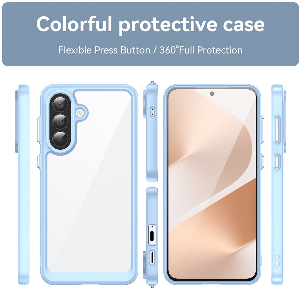 For Samsung Galaxy A57 5G Case TPU + Acrylic Protective Clear Phone Cover - Blue