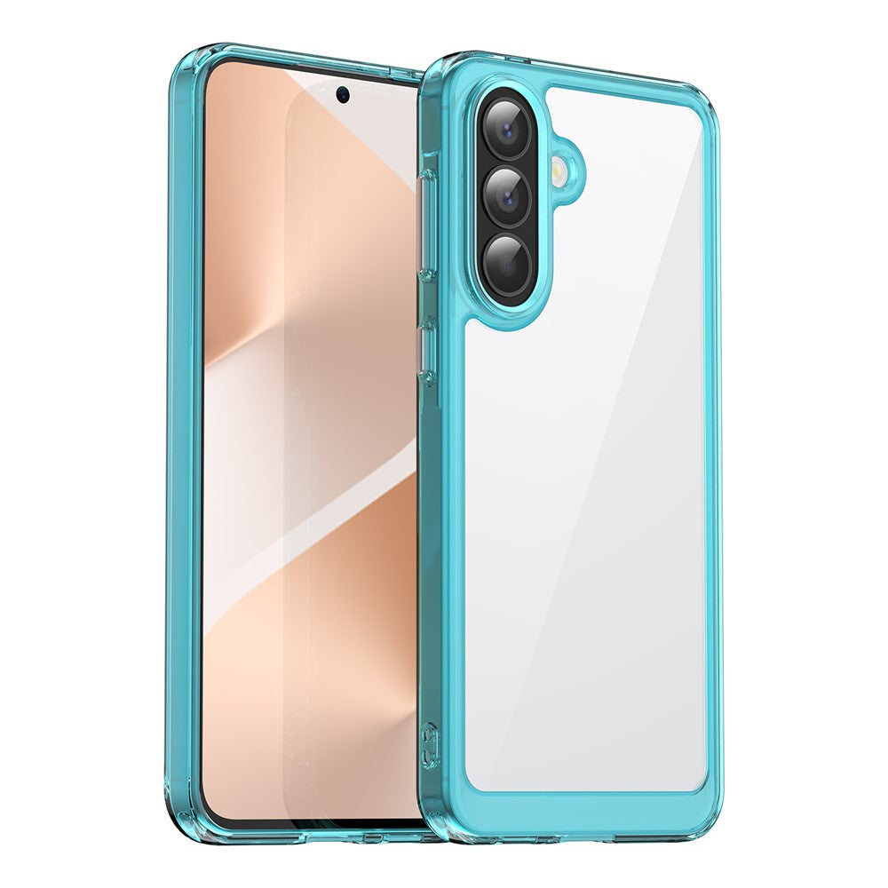 For Samsung Galaxy A57 5G Case TPU + Acrylic Protective Clear Phone Cover - Transparent Blue