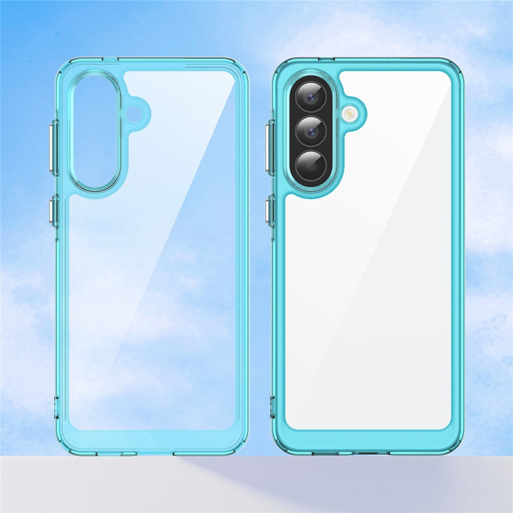 For Samsung Galaxy A57 5G Case TPU + Acrylic Protective Clear Phone Cover - Transparent Blue