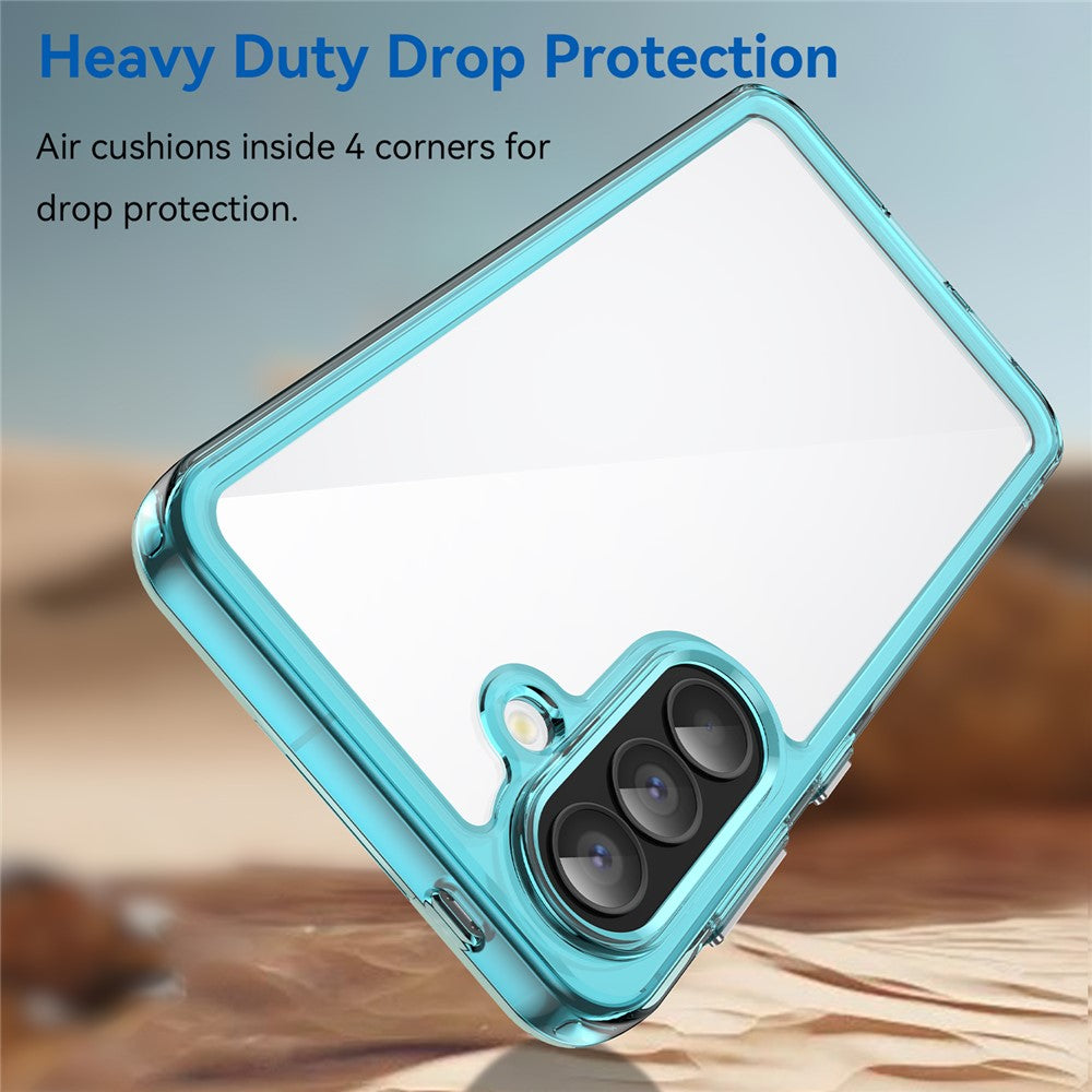 For Samsung Galaxy A57 5G Case TPU + Acrylic Protective Clear Phone Cover - Transparent Blue