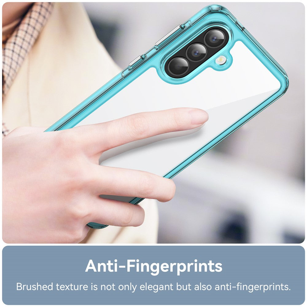 For Samsung Galaxy A57 5G Case TPU + Acrylic Protective Clear Phone Cover - Transparent Blue