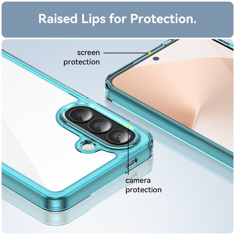 For Samsung Galaxy A57 5G Case TPU + Acrylic Protective Clear Phone Cover - Transparent Blue