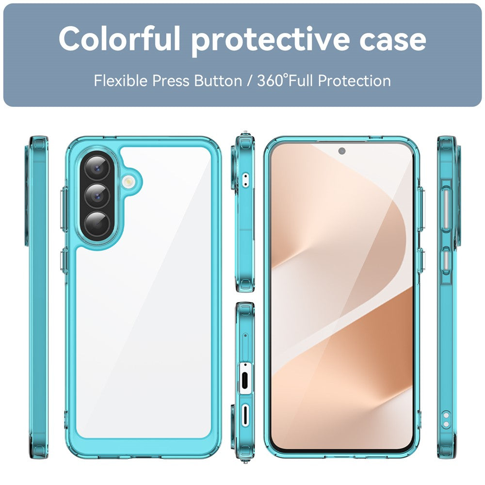 For Samsung Galaxy A57 5G Case TPU + Acrylic Protective Clear Phone Cover - Transparent Blue